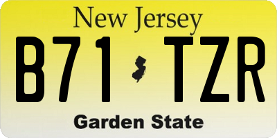 NJ license plate B71TZR
