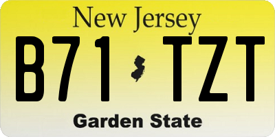 NJ license plate B71TZT