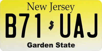 NJ license plate B71UAJ