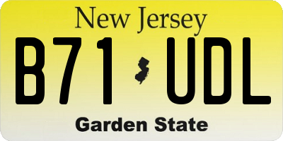 NJ license plate B71UDL