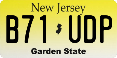 NJ license plate B71UDP