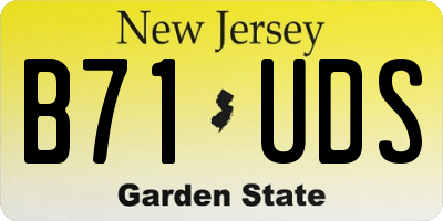 NJ license plate B71UDS