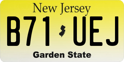 NJ license plate B71UEJ
