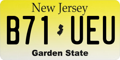 NJ license plate B71UEU
