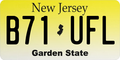 NJ license plate B71UFL