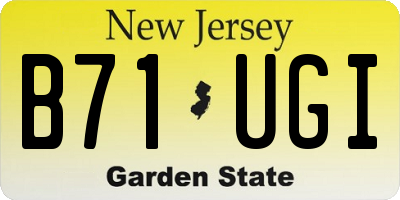 NJ license plate B71UGI