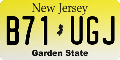 NJ license plate B71UGJ