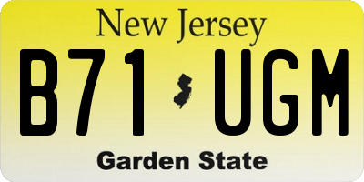 NJ license plate B71UGM