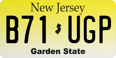 NJ license plate B71UGP
