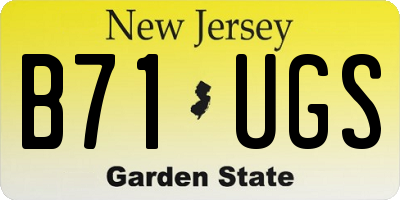 NJ license plate B71UGS