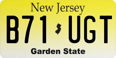 NJ license plate B71UGT