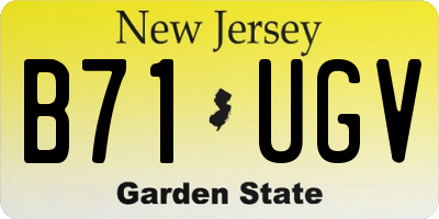 NJ license plate B71UGV
