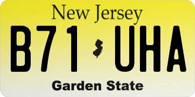 NJ license plate B71UHA