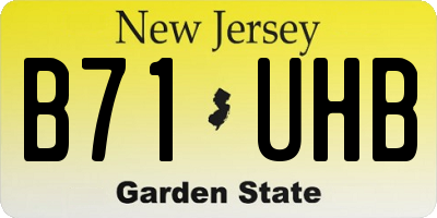 NJ license plate B71UHB