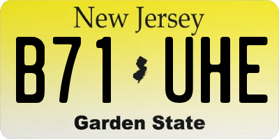 NJ license plate B71UHE