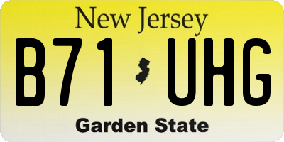 NJ license plate B71UHG