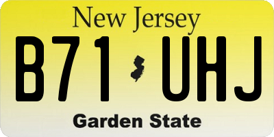 NJ license plate B71UHJ