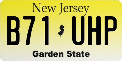NJ license plate B71UHP