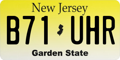 NJ license plate B71UHR