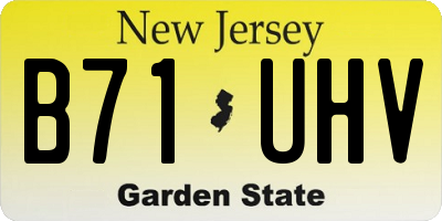 NJ license plate B71UHV
