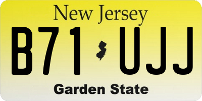 NJ license plate B71UJJ