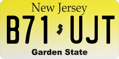 NJ license plate B71UJT