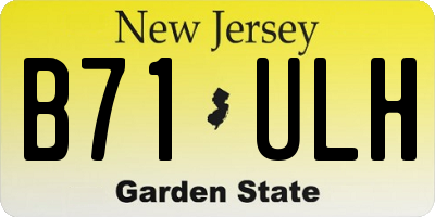 NJ license plate B71ULH