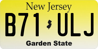 NJ license plate B71ULJ