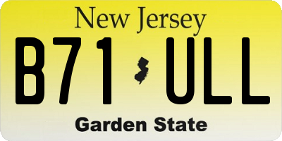 NJ license plate B71ULL