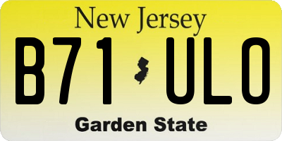 NJ license plate B71ULO