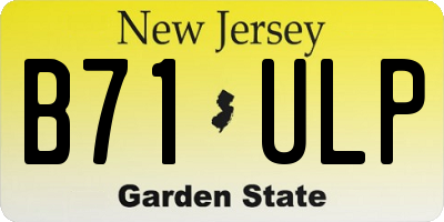 NJ license plate B71ULP
