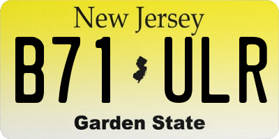 NJ license plate B71ULR