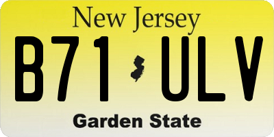 NJ license plate B71ULV
