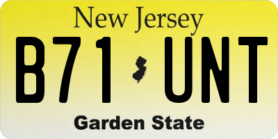 NJ license plate B71UNT