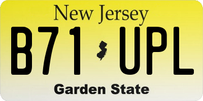 NJ license plate B71UPL