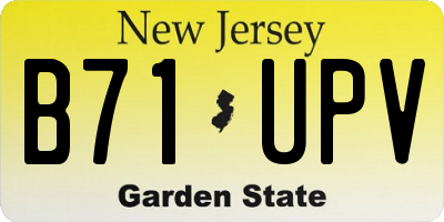 NJ license plate B71UPV