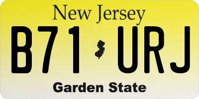 NJ license plate B71URJ
