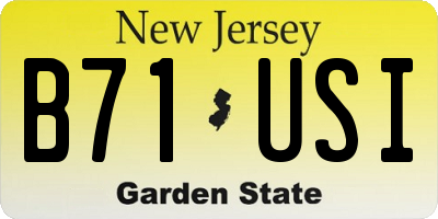 NJ license plate B71USI
