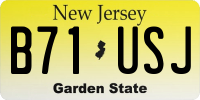 NJ license plate B71USJ