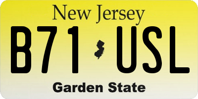 NJ license plate B71USL