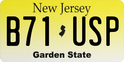 NJ license plate B71USP