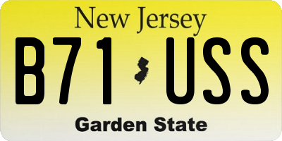NJ license plate B71USS