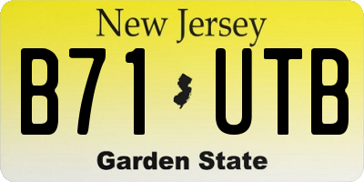 NJ license plate B71UTB