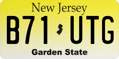 NJ license plate B71UTG