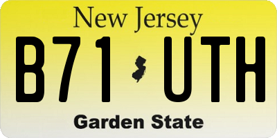 NJ license plate B71UTH