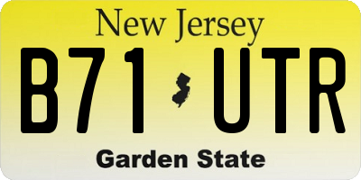 NJ license plate B71UTR