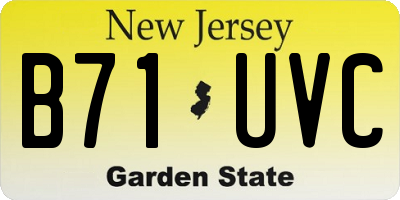 NJ license plate B71UVC