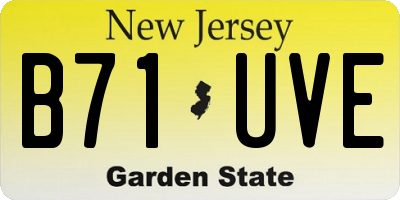 NJ license plate B71UVE