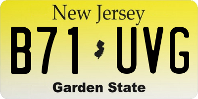 NJ license plate B71UVG