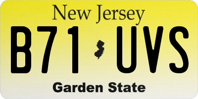 NJ license plate B71UVS